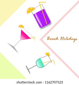 coctail summer holiday vector background