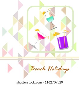 coctail summer holiday vector background