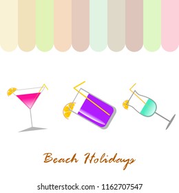 coctail summer holiday vector background