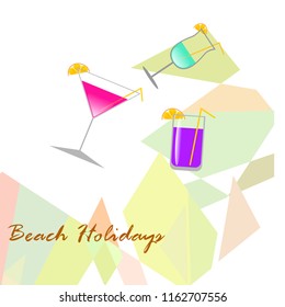 coctail summer holiday vector background