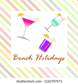 coctail summer holiday vector background