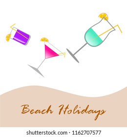 coctail summer holiday vector background