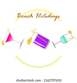 coctail summer holiday vector background