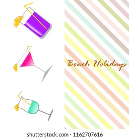 coctail summer holiday vector background