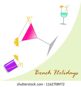 coctail summer holiday vector background
