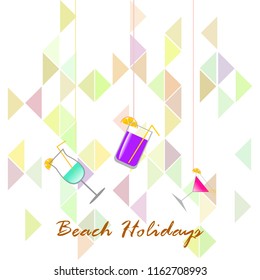 coctail summer holiday vector background