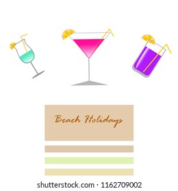 coctail summer holiday vector background