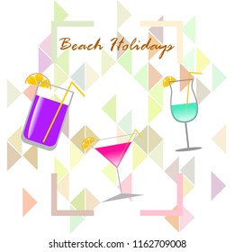 coctail summer holiday vector background