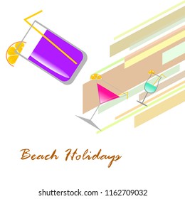 coctail summer holiday vector background