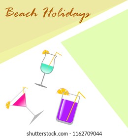 coctail summer holiday vector background