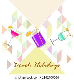 coctail summer holiday vector background