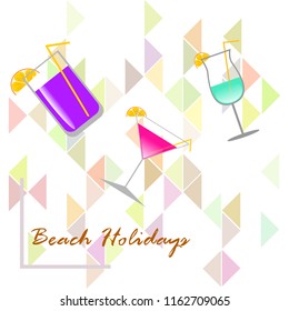 coctail summer holiday vector background