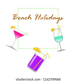 coctail summer holiday vector background