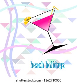 coctail summer holiday vector background