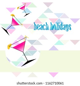 coctail summer holiday vector background
