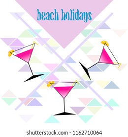 coctail summer holiday vector background