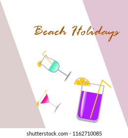 coctail summer holiday vector background