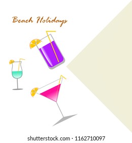 coctail summer holiday vector background
