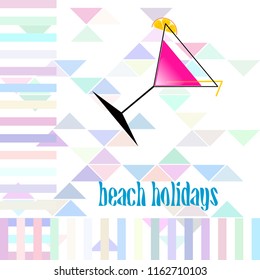 coctail summer holiday vector background