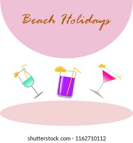coctail summer holiday vector background