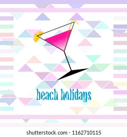 coctail summer holiday vector background