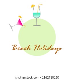 coctail summer holiday vector background