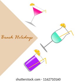coctail summer holiday vector background