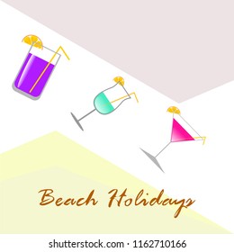 coctail summer holiday vector background
