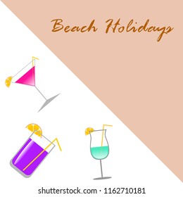 Coctail Summer Holiday Vector Background Stock Vector (Royalty Free Coctail Summer Holiday Vector Background Stock Vector (Royalty Free