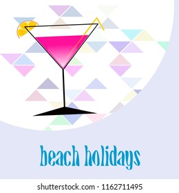 coctail summer holiday vector background