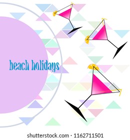 coctail summer holiday vector background