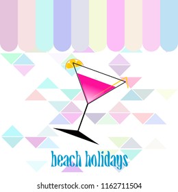 coctail summer holiday vector background