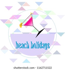 coctail summer holiday vector background