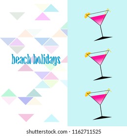 coctail summer holiday vector background