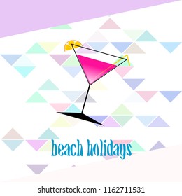 coctail summer holiday vector background