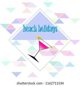 coctail summer holiday vector background