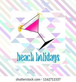 coctail summer holiday vector background