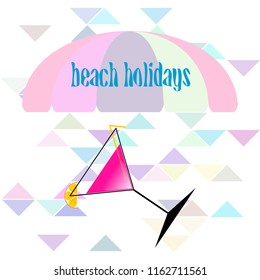 coctail summer holiday vector background