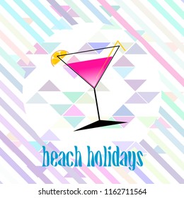 coctail summer holiday vector background