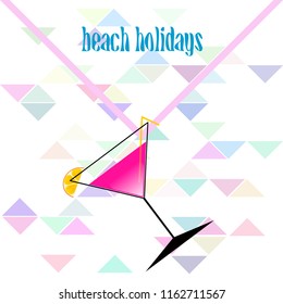 coctail summer holiday vector background