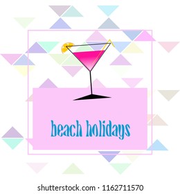 coctail summer holiday vector background