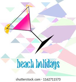 coctail summer holiday vector background