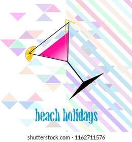 coctail summer holiday vector background