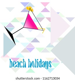 coctail summer holiday vector background