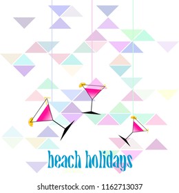coctail summer holiday vector background