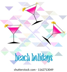 coctail summer holiday vector background