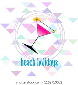 coctail summer holiday vector background