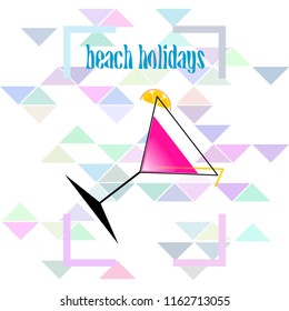 coctail summer holiday vector background