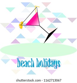 coctail summer holiday vector background