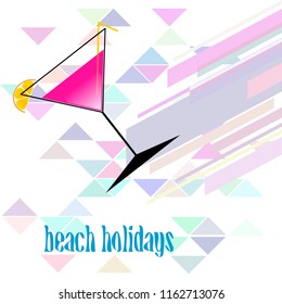 coctail summer holiday vector background